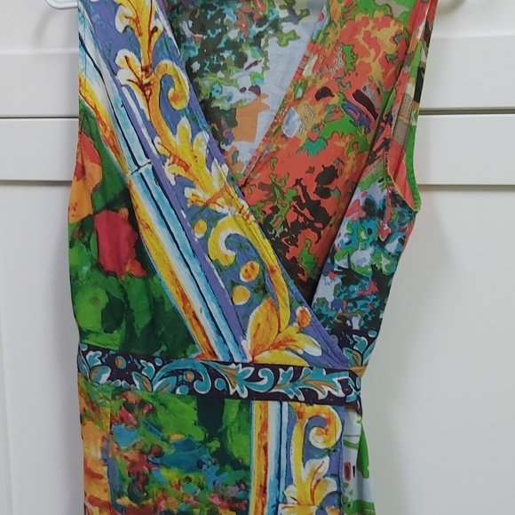Orientique cotton wrap dress. - Picture 4 of 12